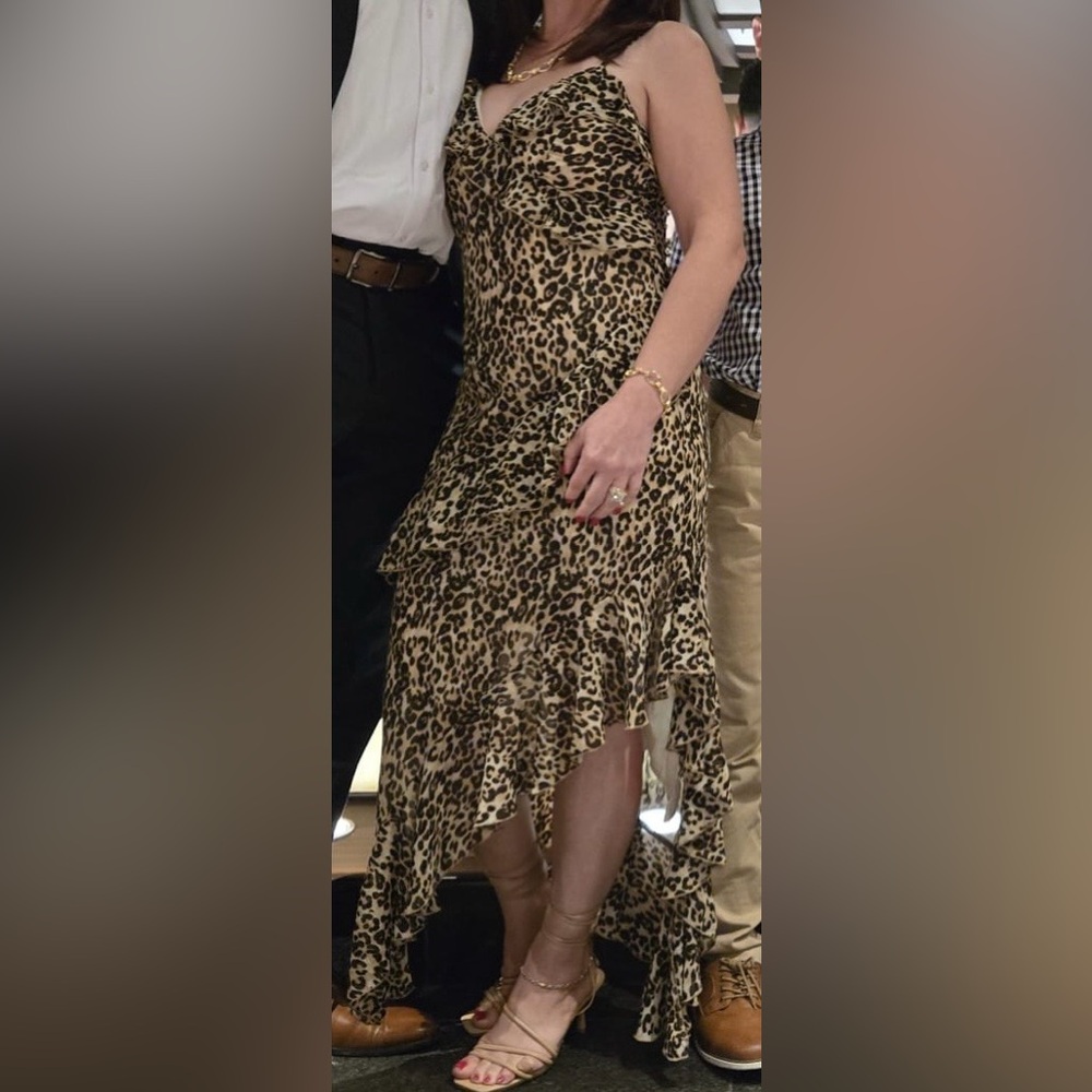 Paris Hilton Leopard Print Skirt - Beige and Black